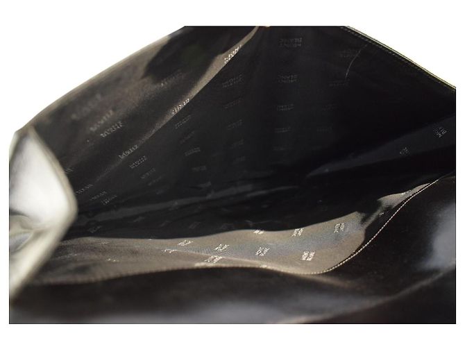 Montblanc Valigetta in pelle liscia nera Nero - vista 13