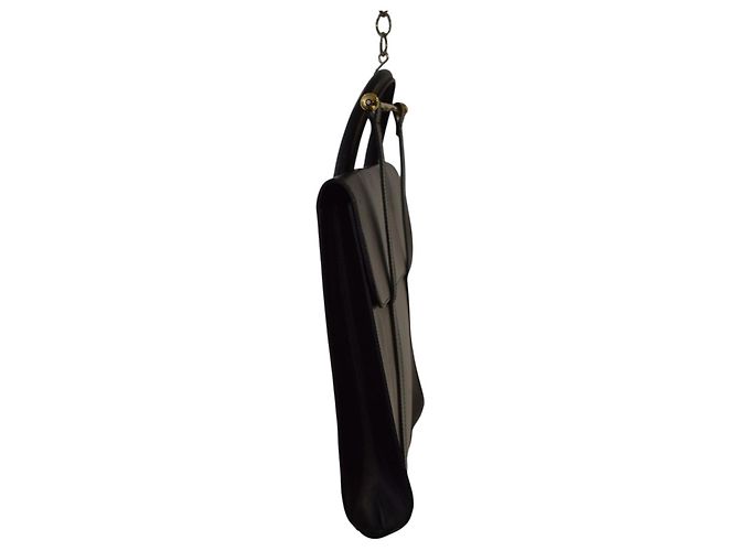 Montblanc Valigetta in pelle liscia nera Nero - vista 5