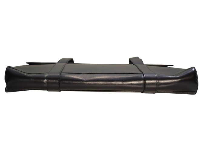 Montblanc Valigetta in pelle liscia nera Nero - vista 7