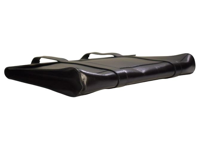 Montblanc Valigetta in pelle liscia nera Nero - vista 8