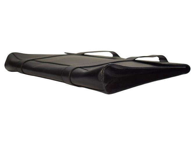 Montblanc Valigetta in pelle liscia nera Nero - vista 9