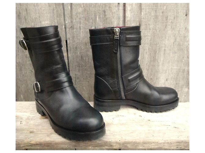 Botas de cuero negro Bally - vista 2