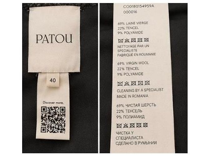 Jean Patou Patou Elliptic Mantel Anthrazit Grau - Ansicht 8