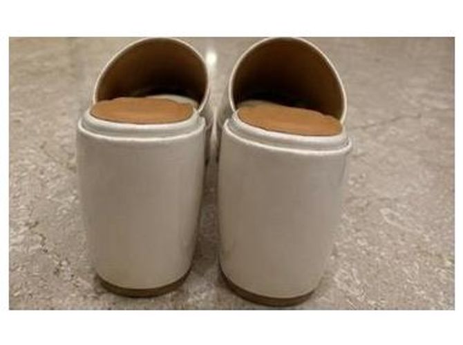 Mules Deva Sézane High Ecru Vernis Wedge Mules Crudo - vista 3