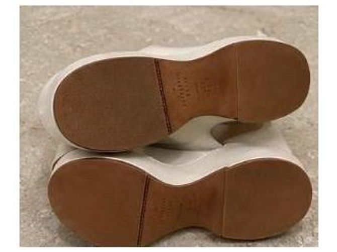 Mules Deva Sézane High Ecru Vernis Wedge Mules Crudo - vista 4