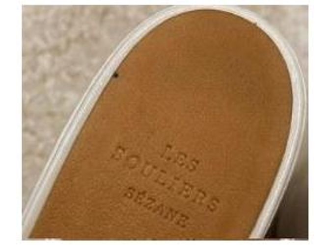 Mules Deva Sézane High Ecru Vernis Wedge Mules Crudo - vista 5