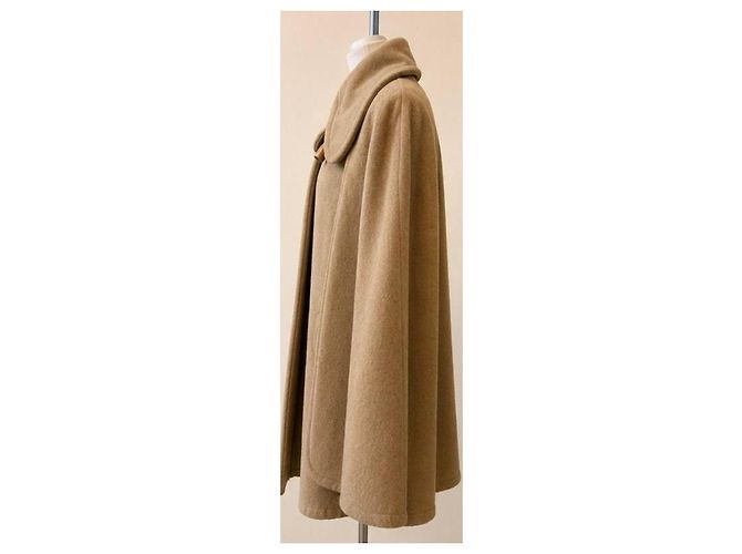Abrigo capa de mezcla de lana Chloé Camello - vista 3
