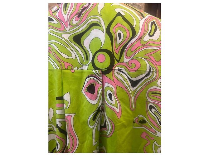 Vestido maxi de algodón estampado Emilio Pucci Negro Rosa Blanco Verde - vista 5
