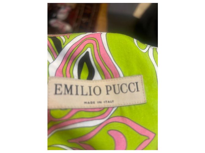 Vestido maxi de algodón estampado Emilio Pucci Negro Rosa Blanco Verde - vista 7