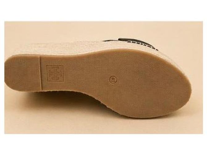 Sandali espadrilles con zeppa da 110mm Tory Burch Marion Nero - vista 6