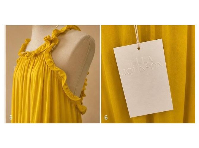 Gelbes Maxikleid mit Rüschen von Ulla Johnson - Ansicht 3