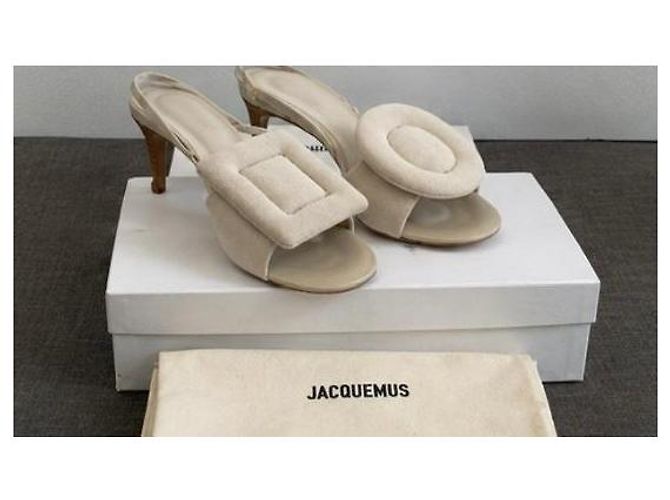 Jacquemus Les Sandales Cuscuni Sandali con tacco Beige - vista 2