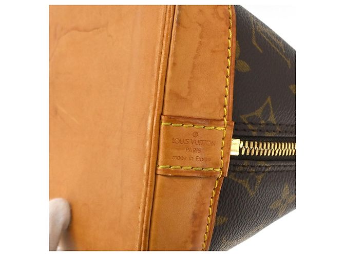 Louis Vuitton Alma Monogram Canvas MM Marrone - vista 7