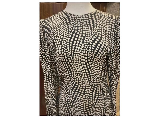 Abito in viscosa stampato bianco e nero Isabel Marant - vista 7