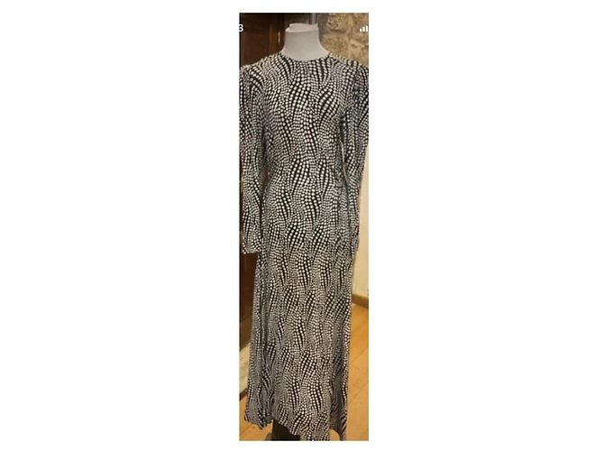 Abito in viscosa stampato bianco e nero Isabel Marant - vista 8