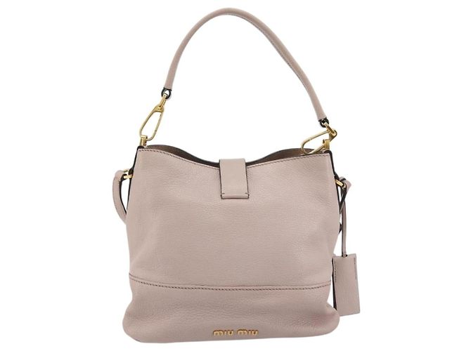 Miu Miu Madras Convertible Hobo in pelle Small Rosa - vista 2