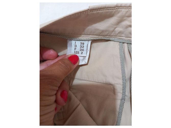 Brunello Cucinelli Pantalones de Algodón Beige - vista 7