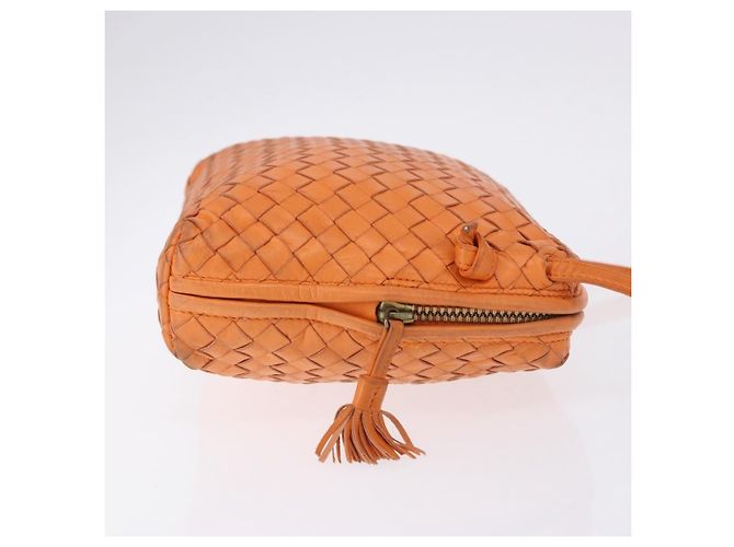 Bottega Veneta Nodini Intrecciato Nappa Small Arancione - vista 3