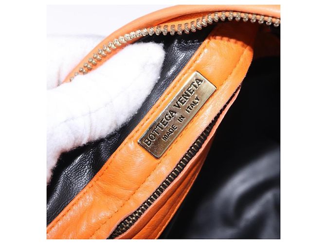Bottega Veneta Nodini Intrecciato Nappa Small Arancione - vista 6