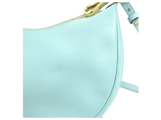 Fendi Schultertasche aus hellblauem Leder - Ansicht 13
