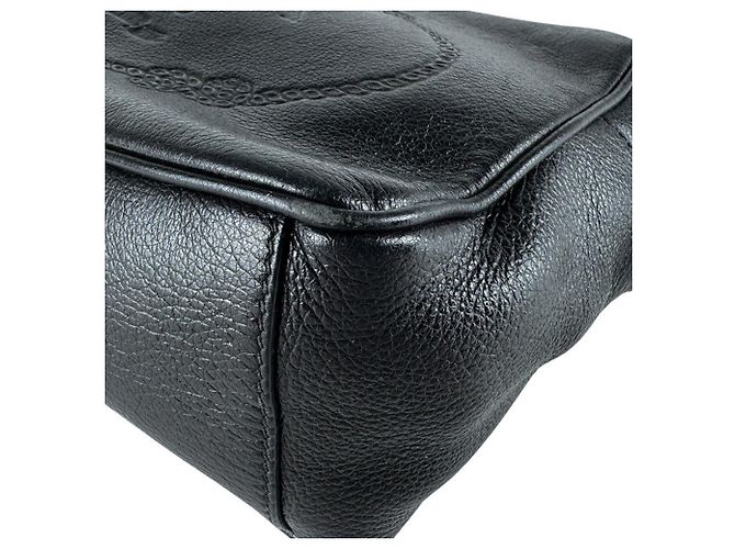 Prada Schultertasche aus schwarzem Leder - Ansicht 8