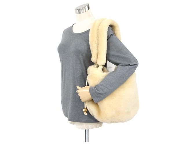 Borsa a tracolla Bottega Veneta color crema Crudo - vista 17