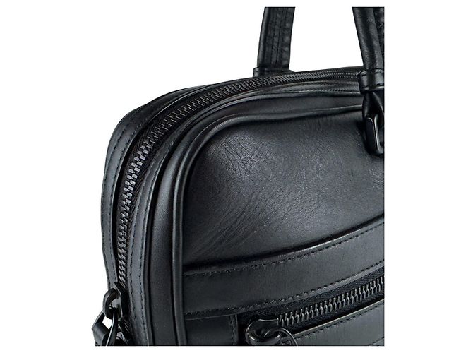 Borsa a mano in pelle nera Bottega Veneta Nero - vista 7
