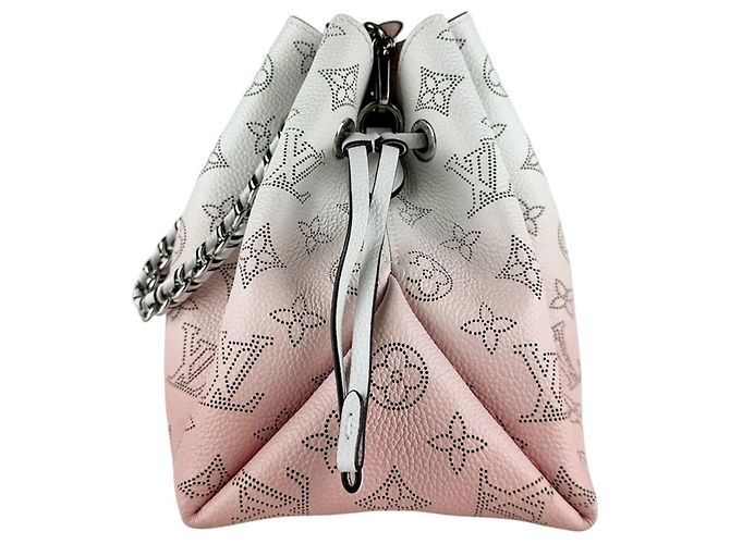 Borsa Louis Vuitton Monogram Mahina Bella Rosa Bianco - vista 2