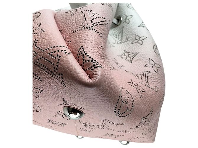 Borsa Louis Vuitton Monogram Mahina Bella Rosa Bianco - vista 9