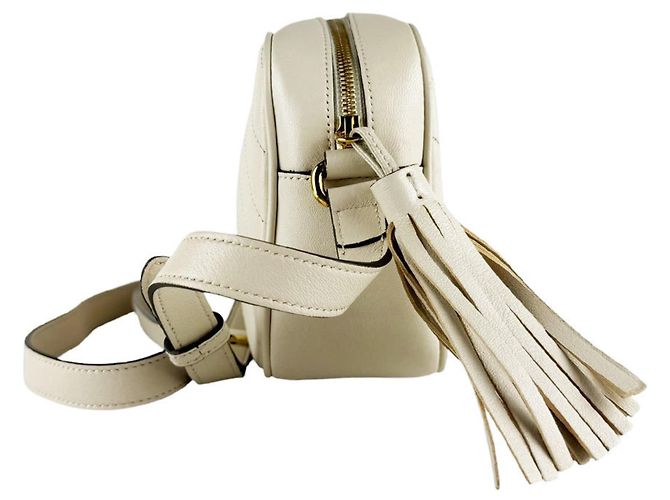 Borsa a tracolla in pelle avorio Gucci Crudo - vista 2