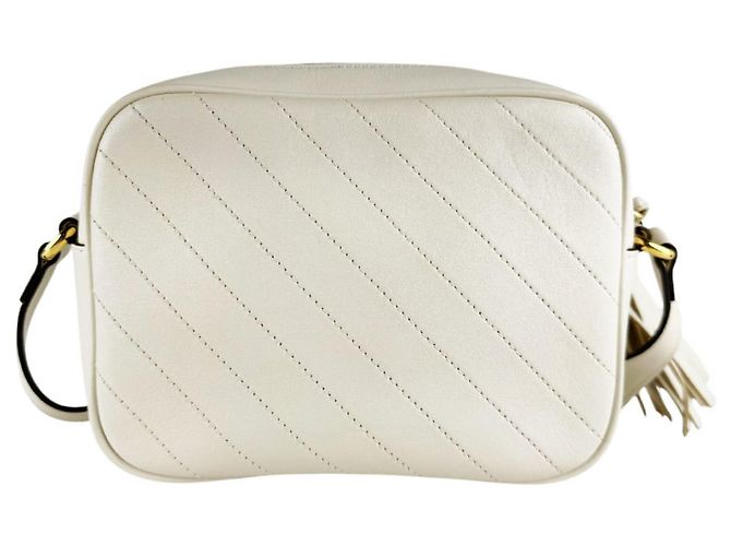 Borsa a tracolla in pelle avorio Gucci Crudo - vista 3