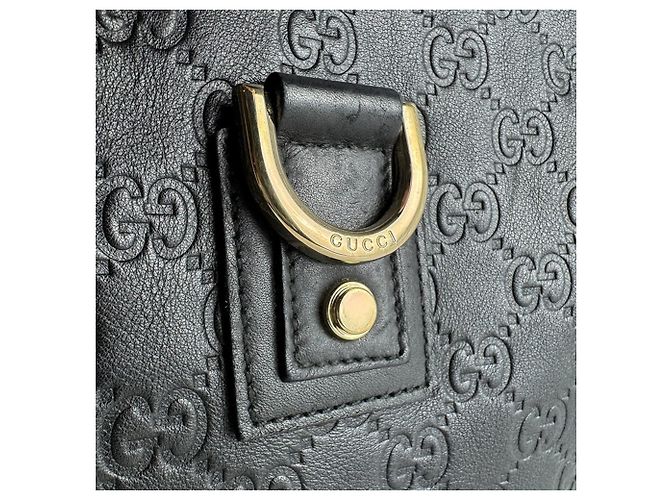 Borsa a tracolla in pelle nera Guccissima Gucci Nero - vista 11
