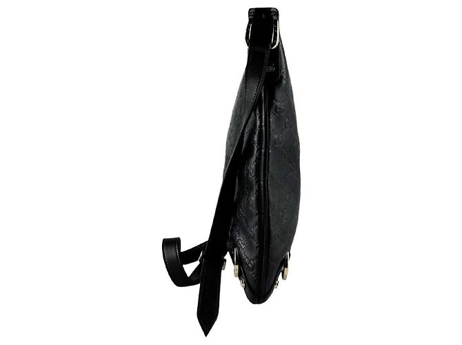 Borsa a tracolla in pelle nera Guccissima Gucci Nero - vista 2