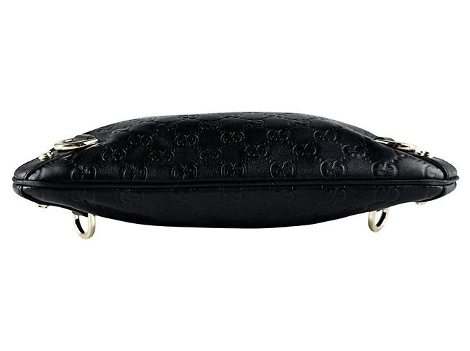 Borsa a tracolla in pelle nera Guccissima Gucci Nero - vista 4