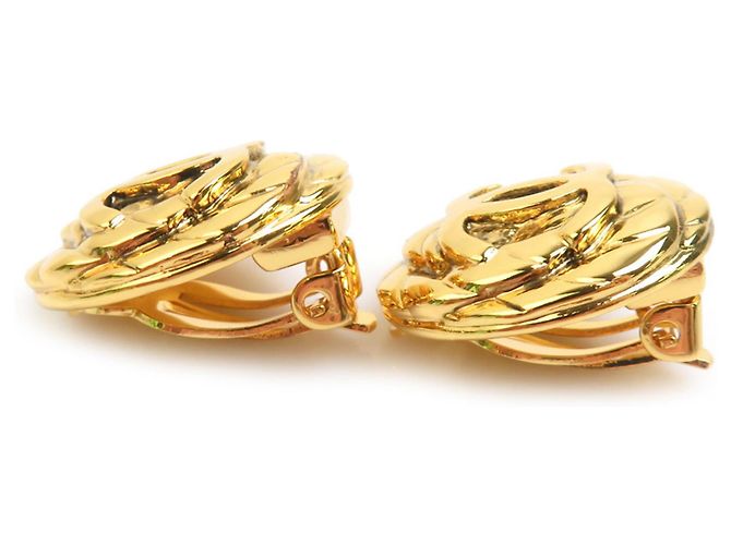Orecchini a clip in metallo dorato Chanel D'oro - vista 3