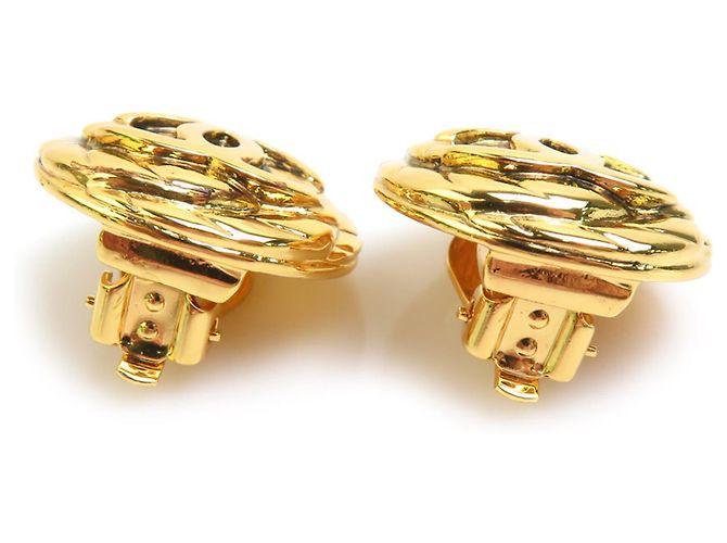Orecchini a clip in metallo dorato Chanel D'oro - vista 4