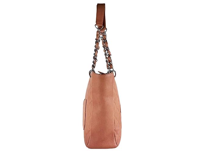 Borsa Chanel PST in pelle di vitello granulata rosa - vista 2