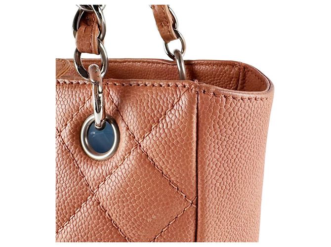 Borsa Chanel PST in pelle di vitello granulata rosa - vista 6