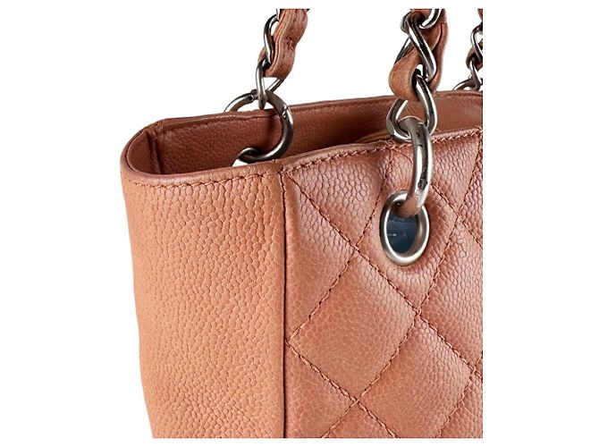 Borsa Chanel PST in pelle di vitello granulata rosa - vista 7