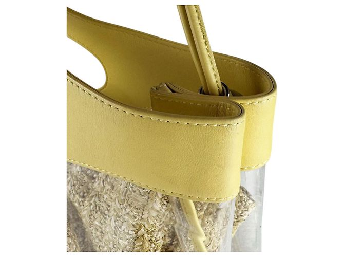 Borsa in pelle e vinile Chanel Giallo - vista 6