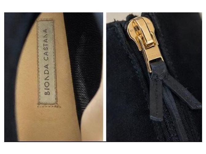 Autre Marque Bianca Castana Stiefeletten aus Wildleder mit Python-Print, Größe 37 Schwarz Python drucken - Ansicht 6
