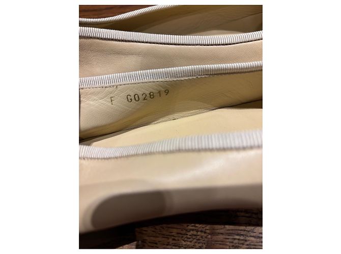 Chanel Ballerine Bicolore in Pelle - 38,5 Nero Beige - vista 4