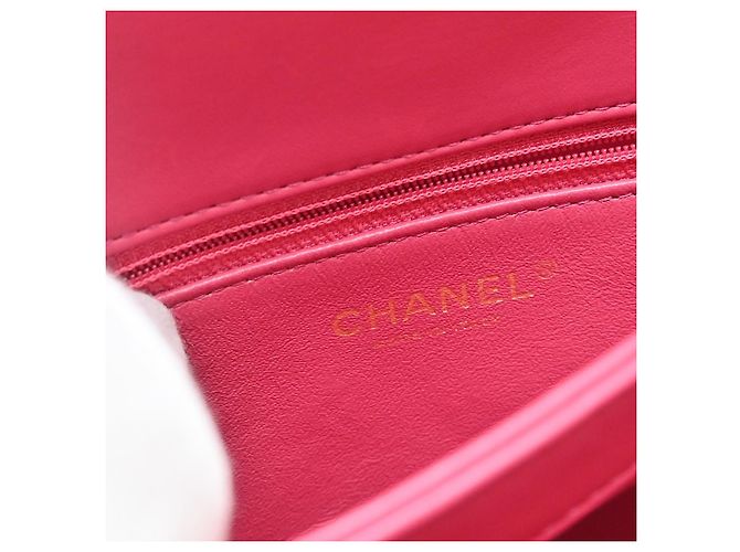 Chanel Trendy CC Top Handle Chevron Lambskin Medium Rosa - vista 3