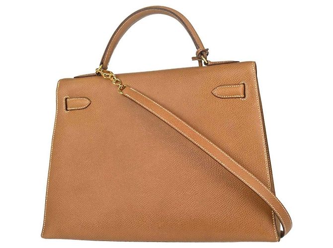 Hermès Hermes Kelly Brown Courchevel com Gold Hardware 32 Bege - vista 2