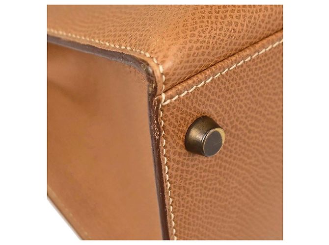 Hermès Hermes Kelly Brown Courchevel com Gold Hardware 32 Bege - vista 6