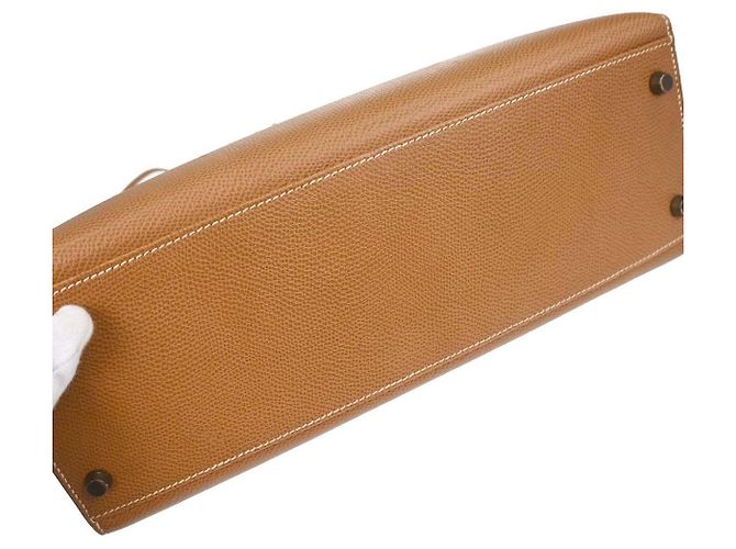 Hermès Hermes Kelly Brown Courchevel com Gold Hardware 32 Bege - vista 7