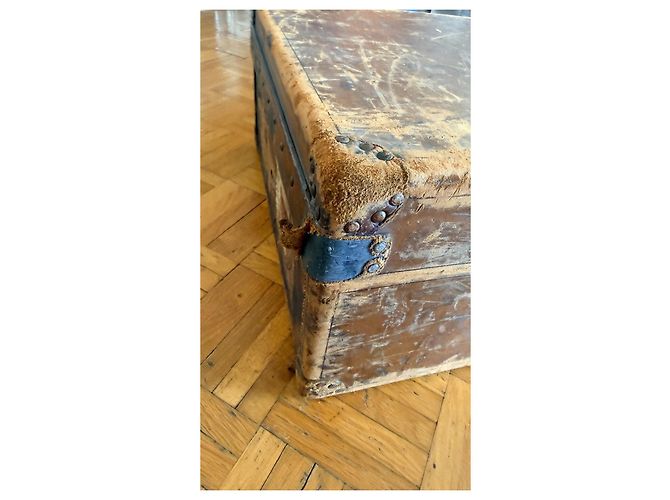 Louis Vuitton Antiker Lederkoffer Braun - Ansicht 15