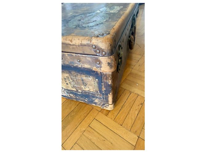 Louis Vuitton Antiker Lederkoffer Braun - Ansicht 17