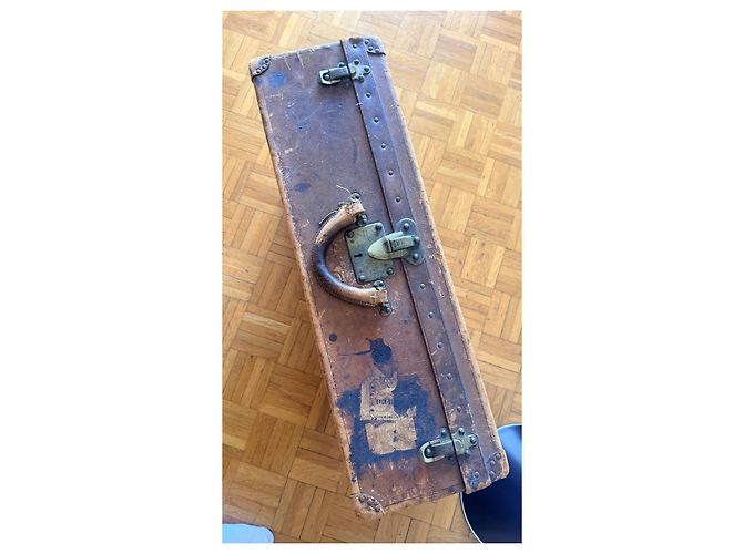 Louis Vuitton Antiker Lederkoffer Braun - Ansicht 2