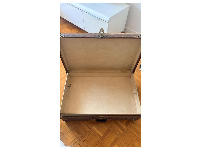 Louis Vuitton Antiker Lederkoffer Braun - Ansicht 9